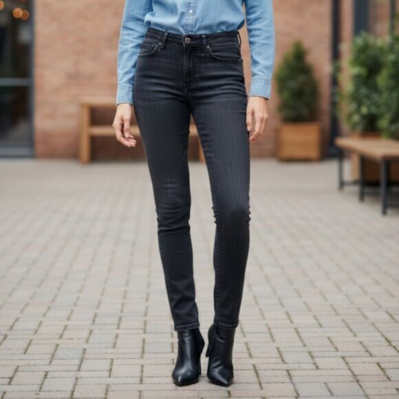 G-Star Raw 3301 High Waisted Skinny Jean In Dark Aged Women's Size 24 - Picture 1 of 9